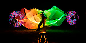 Les spectacles de feu et de lumières sont adaptés pour les fêtes médiévales.