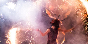 Une compagnie de spectacles très originale et sympathique anime les événements.