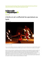 La presse parle des spectacles de feu.