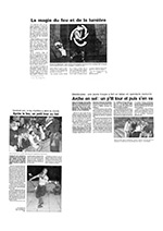 Anciens articles de presse de la compagnie l'Arche-en-Sel